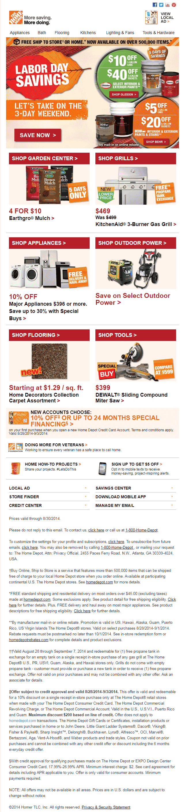 Enjoy 10% off save 10% on select furniture, home accents, bedding and bath when you sign up for style & decor emails from the home depot. Mailable Microsite V How The Home Depot Uses Email Countdown Timers