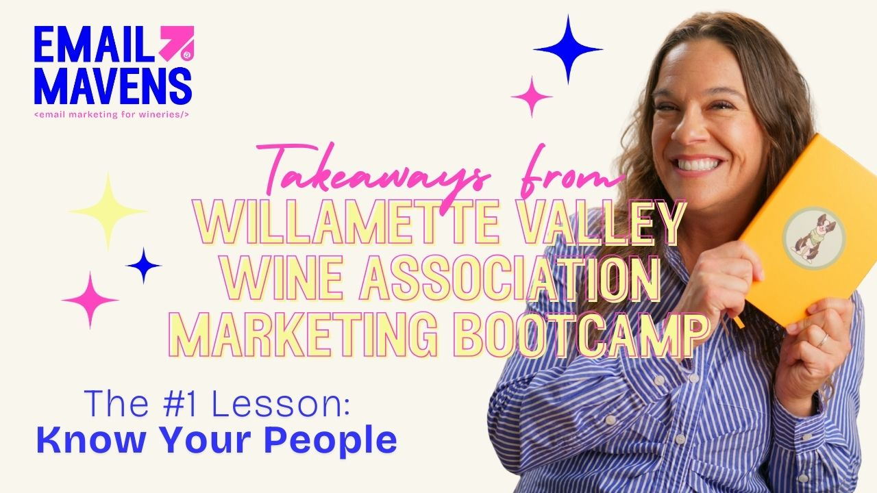 The Willamette Valley Wine Association Marketing Bootcamp delivered powerful winery marketing insights. From personas to loyalty to AI, here are five digital marketing lessons wineries can apply right now to increase sales and customer loyalty this holiday season.