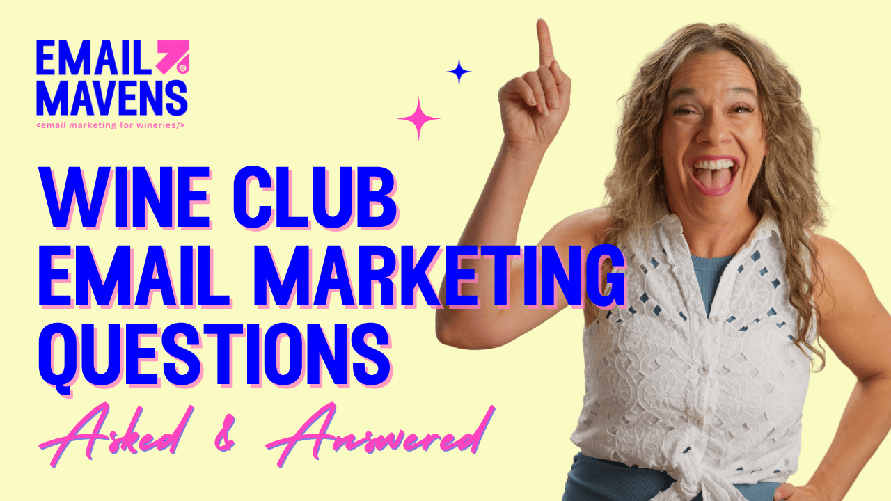 Erica Walter answering wine club email marketing questions for Email Mavens
