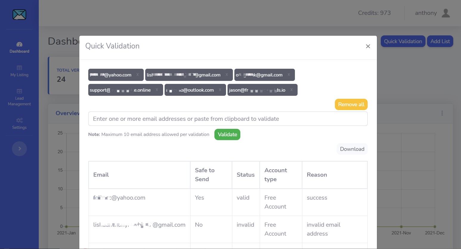 Check if email addresses are valid. Free Unlimited Bulk Email Verifier Clean Email List Email Verifier Online