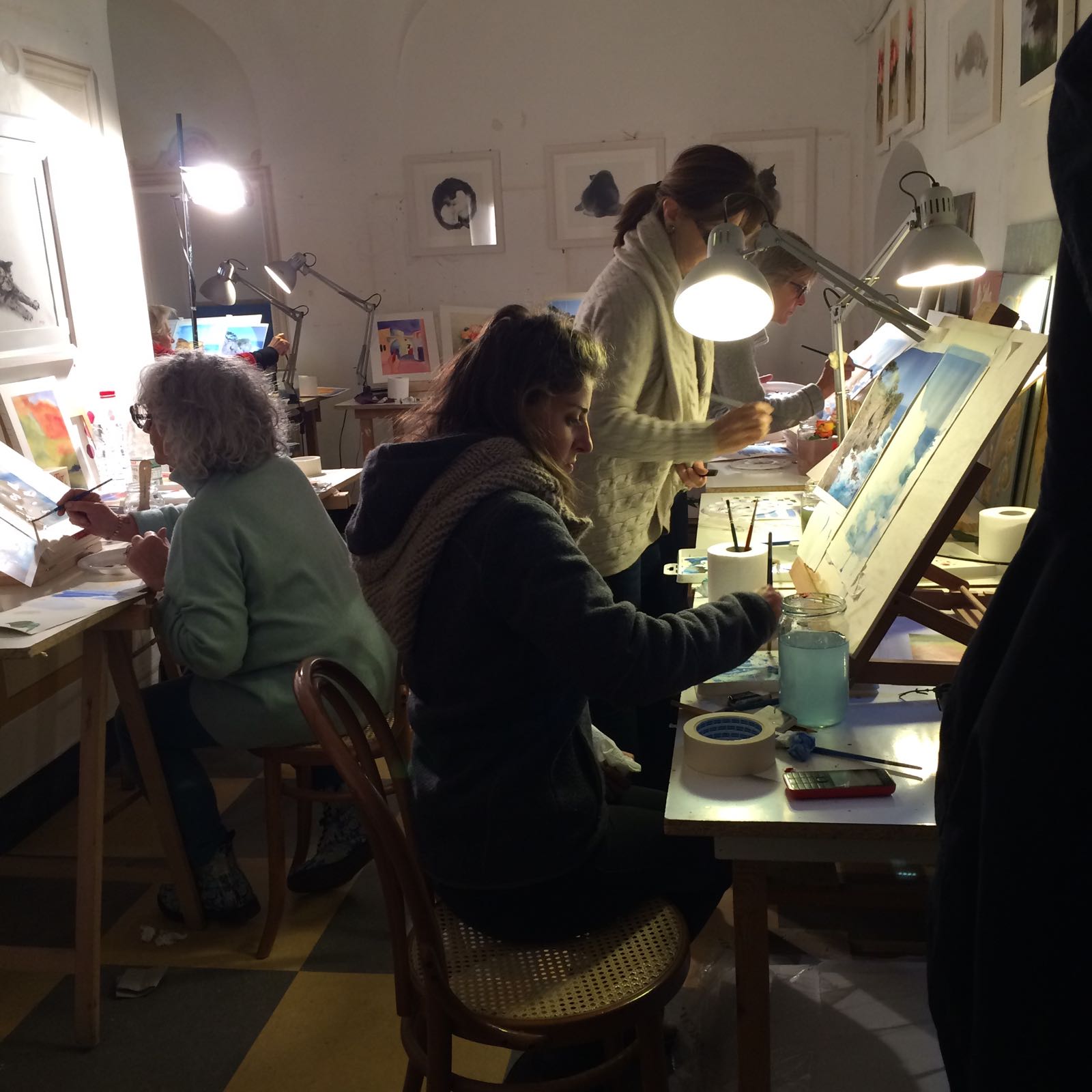 Il gruppo al lavoro.