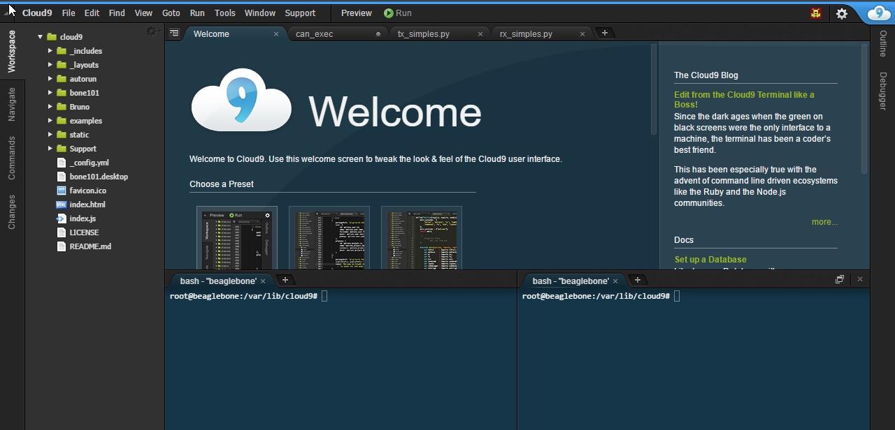 Interface Cloud9 CAN com BeagleBone