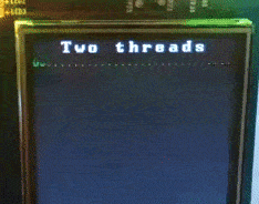 Threads acessando o LCD com Mutex