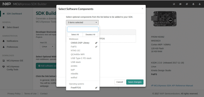 Janela Select Software Components