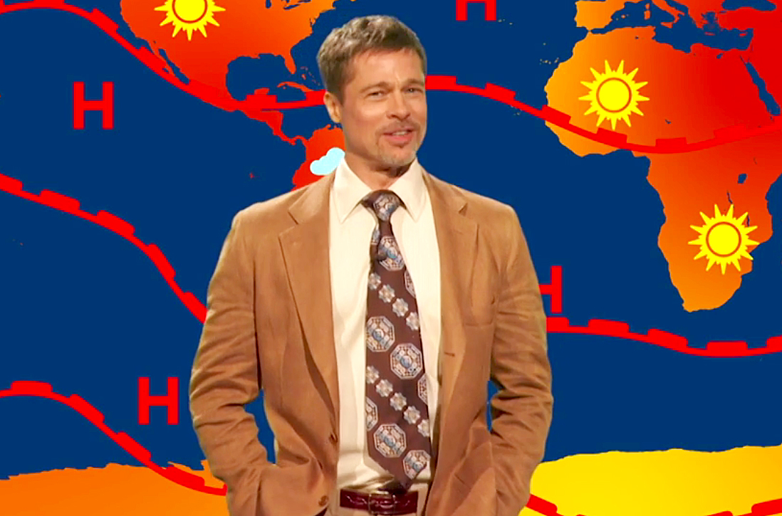 Watch Brad Pitt Return as the 'Jim Jefferies Show' Weatherman