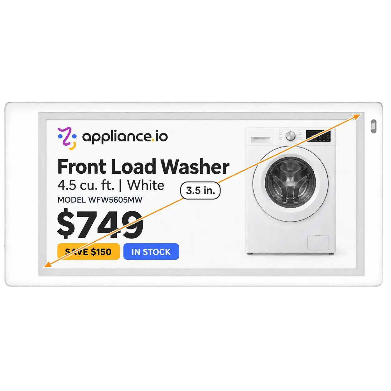 Minew DS035Q 3.5 in. Digital Display | BLE 5.0 | NFC Wake Up | Black/White/Red/Yellow