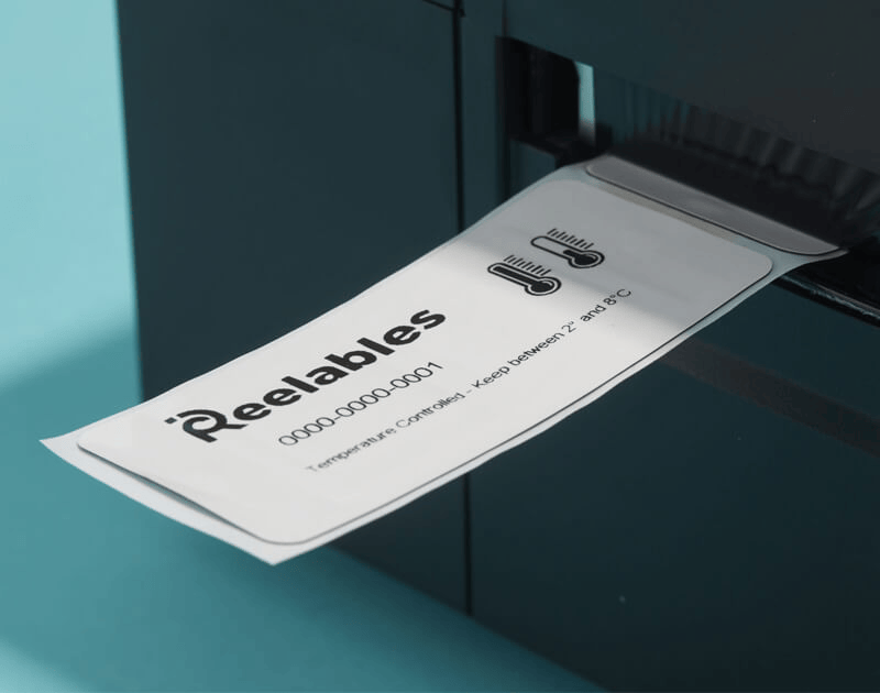 Reelable Bluetooth Location Tracking and Temperature Sensing Labels | Print and Attach | T-Label