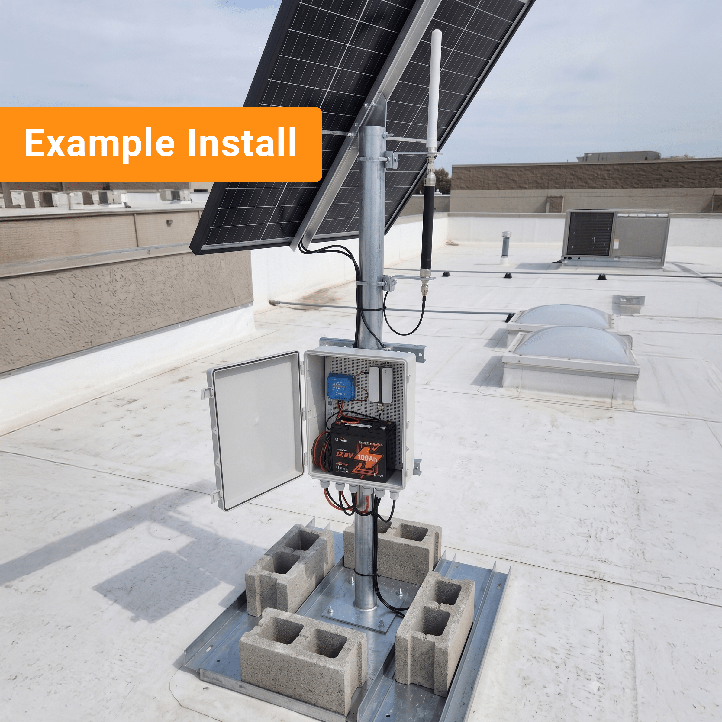 SensorWorks LoRa/LPWAN Solar Kit with 100W Panel