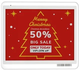 Minew MTag58Q 5.83-Inch Electronic Shelf Label | 4-Color E-Ink Display | 5-Year Battery Life | MTag58Q