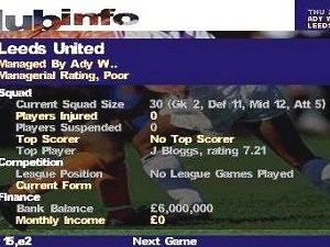 Capture d'écran Canal+ Premier Manager