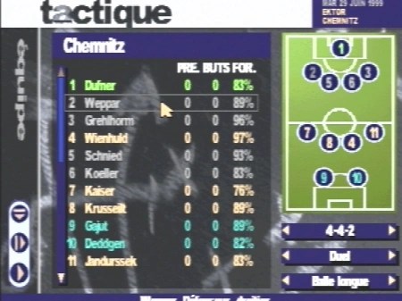 Capture d'écran Canal+ Premier Manager