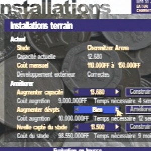 Capture d'écran Canal+ Premier Manager