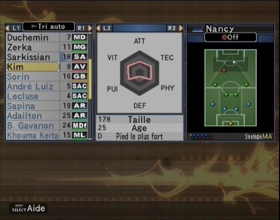 Capture d'écran Pro Evolution Soccer 6