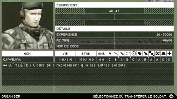 Capture d'écran Metal Gear Solid Portable Ops Plus