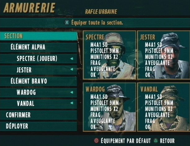 Capture d'écran SOCOM II U.S. Navy SEALs