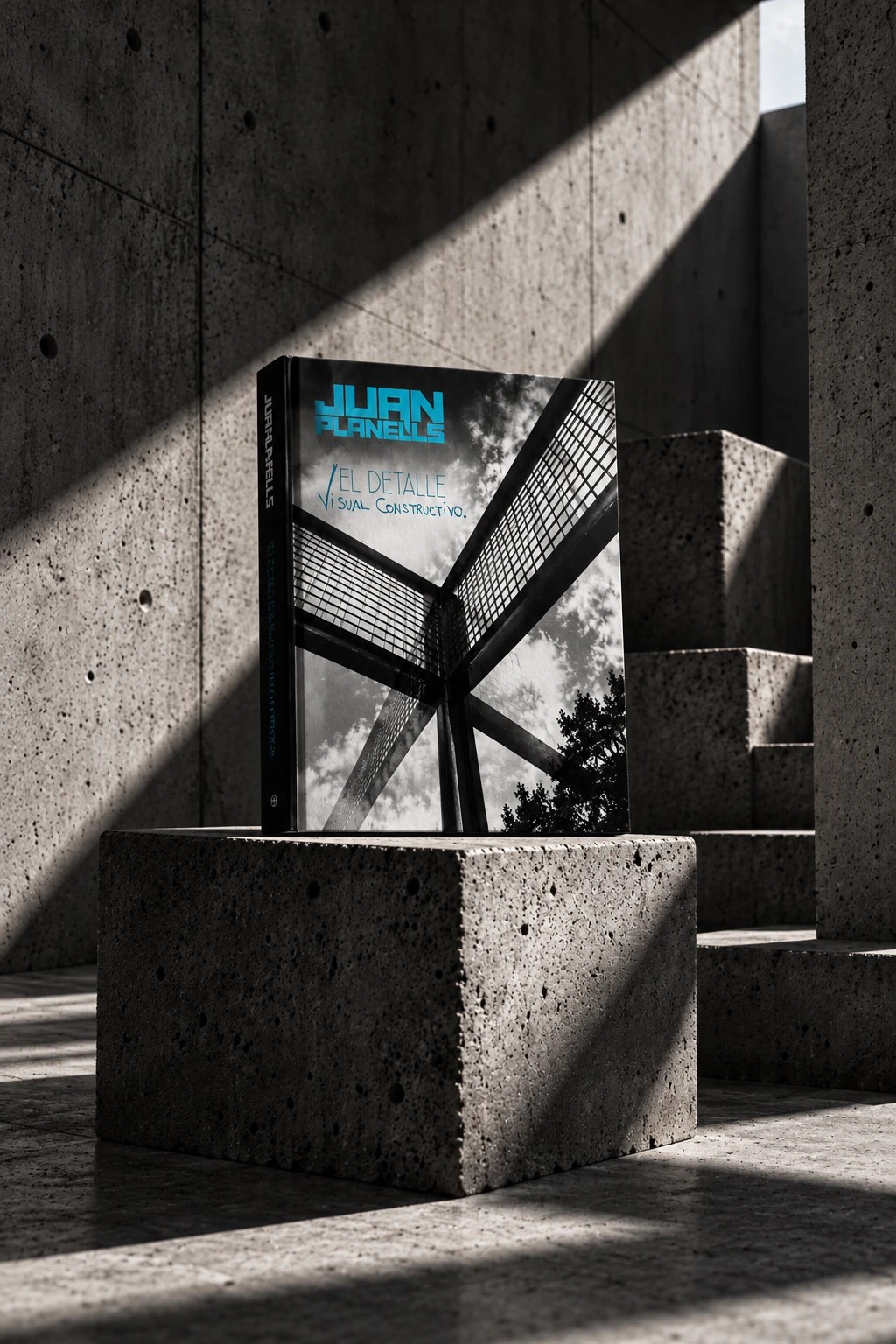 Mockup del libro El detalle. Visual constructivo. sobre hormigón
