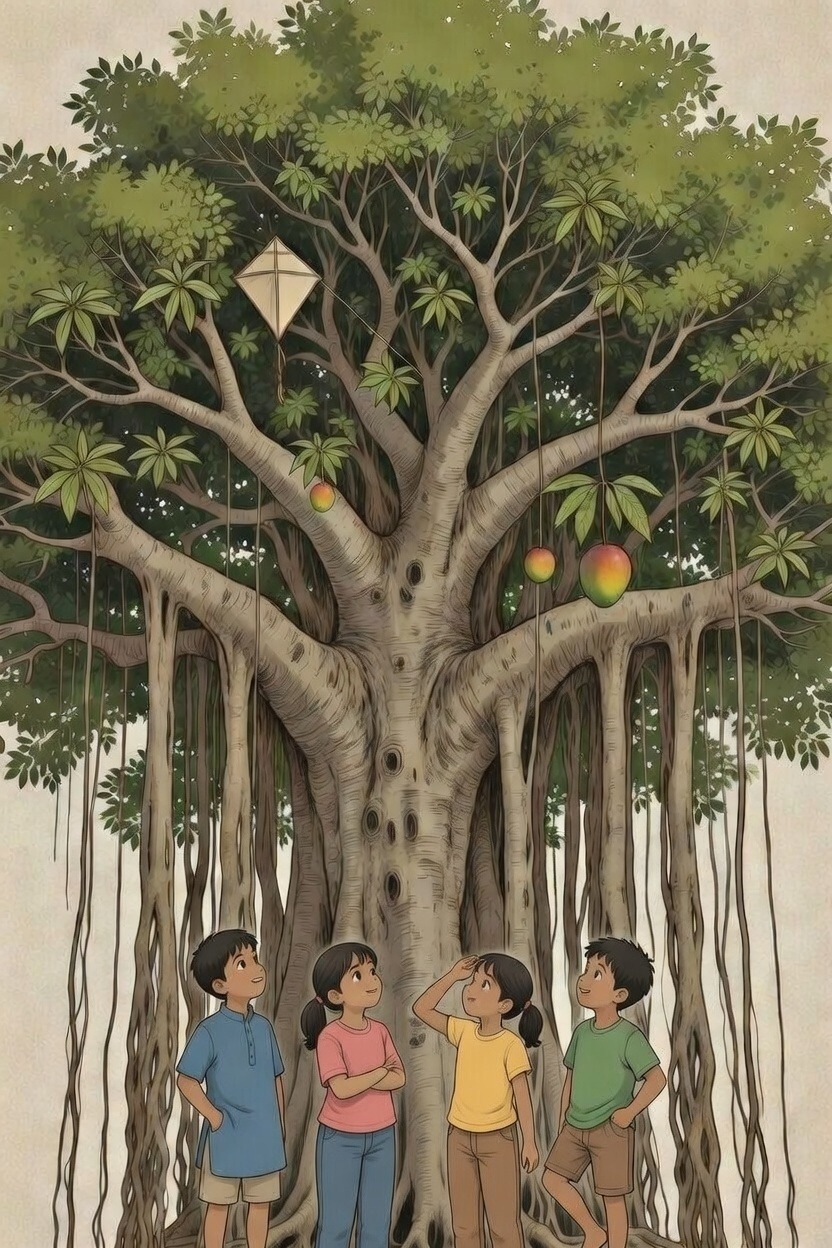 The NEVER-ENDING Banyan tree, THE kite, and the mango