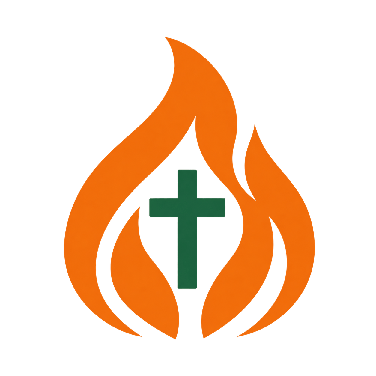 Embrace The Commission flame and cross logo