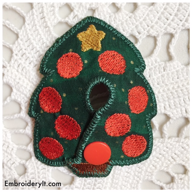 New Christmas Tree Feeding Tube Pad Embroidery It