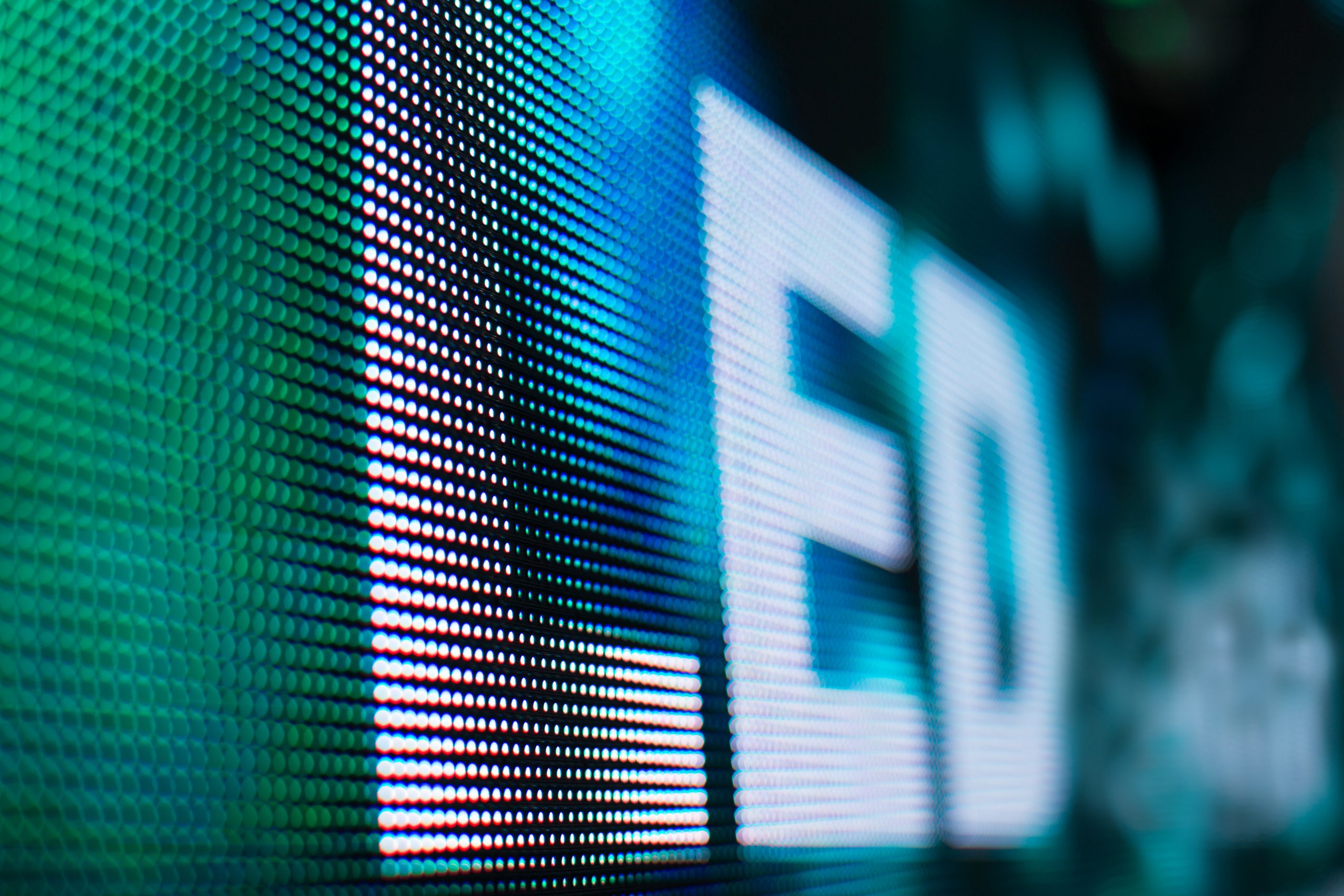 Bright colored LED smd screen. LED sign