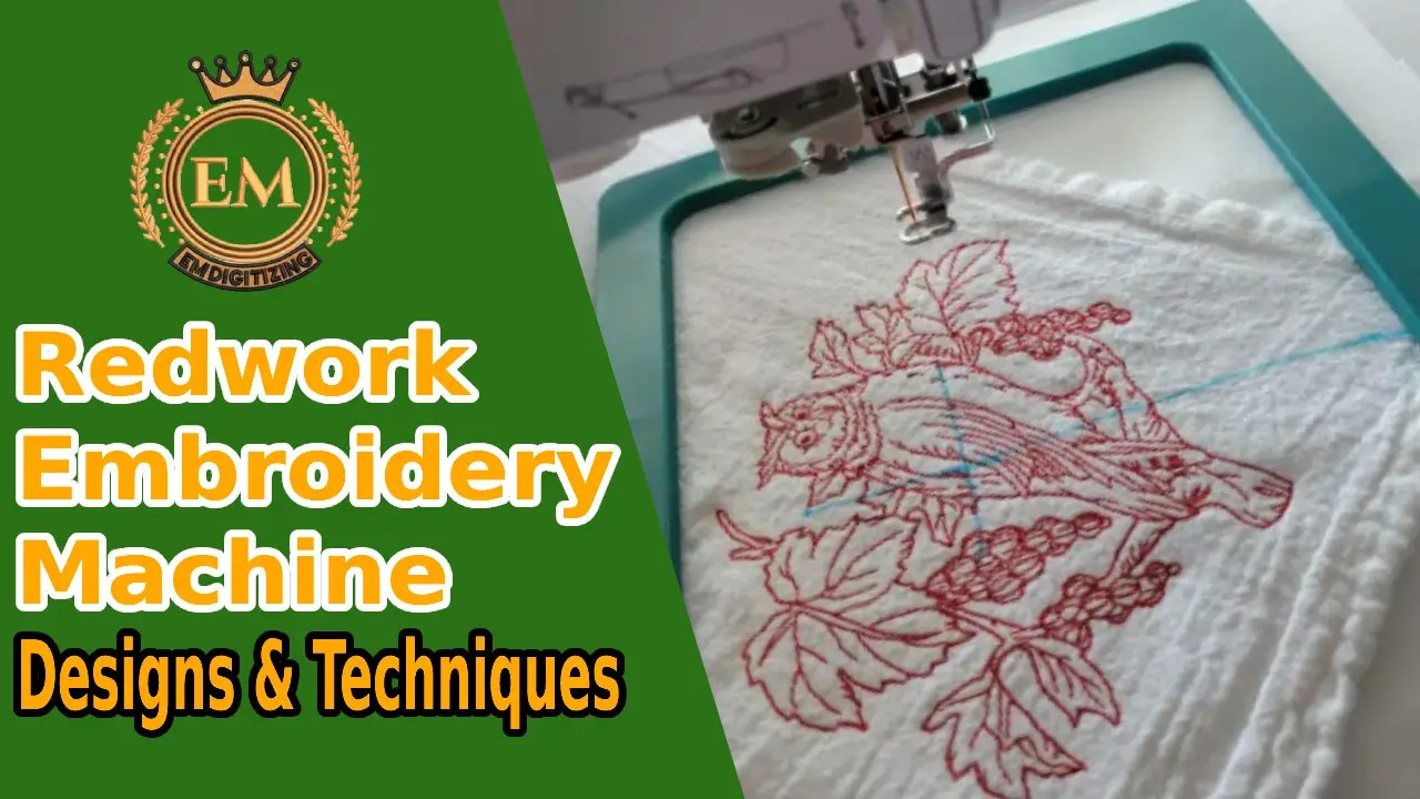 Redwork Embroidery Machine Designs & Techniques EMDIGITIZING