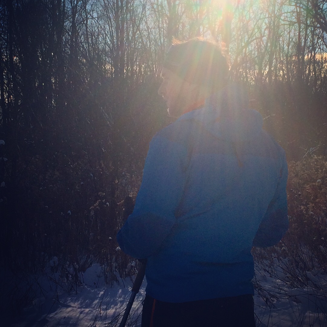 Bryan's first time out cross-country skiing