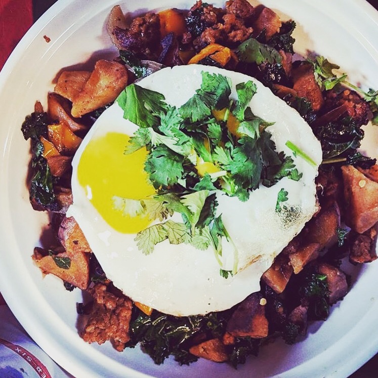 Portuguese sausage hash