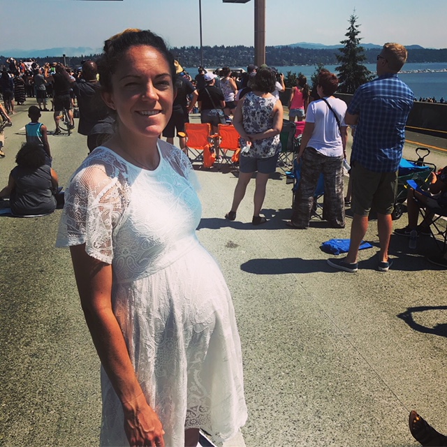 Me and bump and hot weather on the I-90 bridge