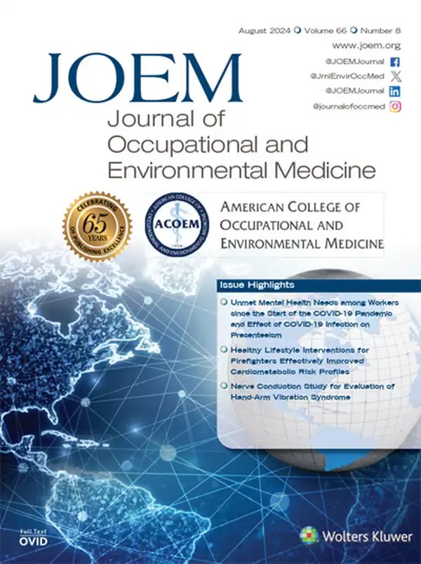 JOEM: Journal of Occupational and Environmental Medicine, Vol. 66, No. 8. Aug 2024