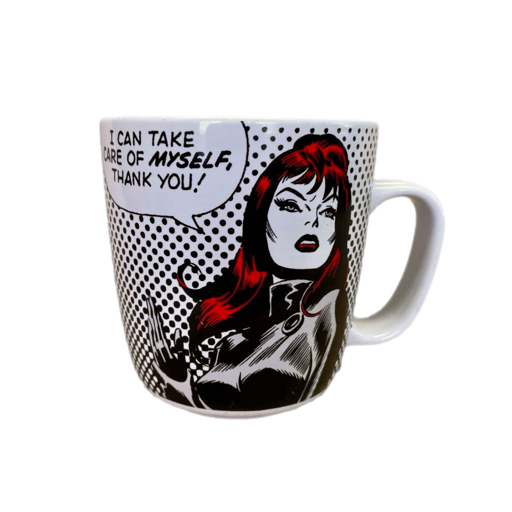 Marvel by Disney Store Black Widow “I Can Take Care of Myself” Coffee Mug, 20 oz.