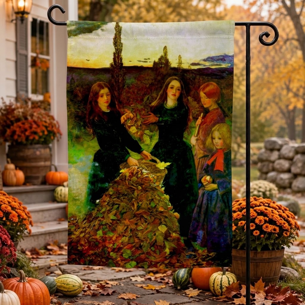Autumn Leaves (Millais) 12” x 18” Garden/Yard Flag