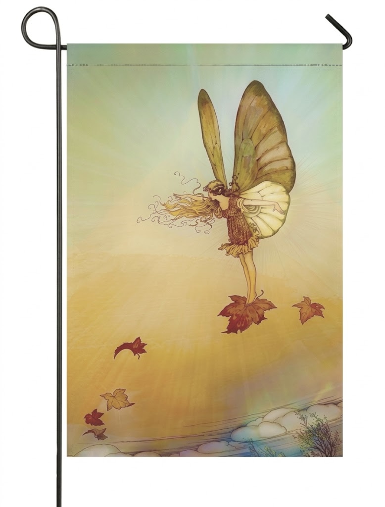 Autumn Fairy (Based on Outhwaite) 12” x 18” Garden/Yard Flag