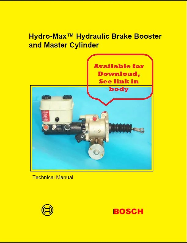 Bosch Hydro Brakes Manual