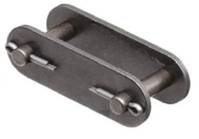 Connecting link for conveyor roller chain.