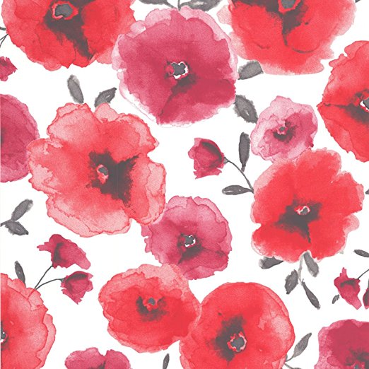 Graham & Brown 32-467 Superfresco Easy Poppies Wallpaper, Red