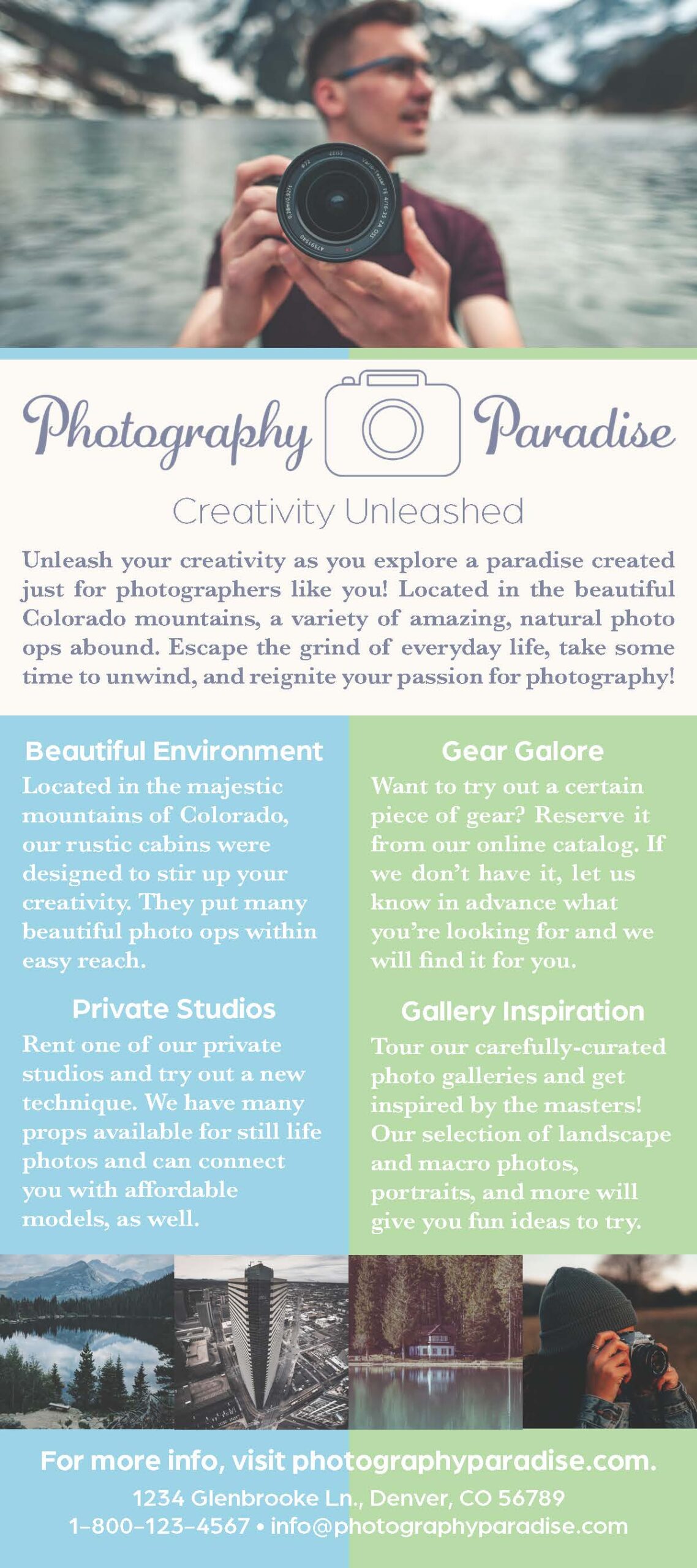 Resort rack card front