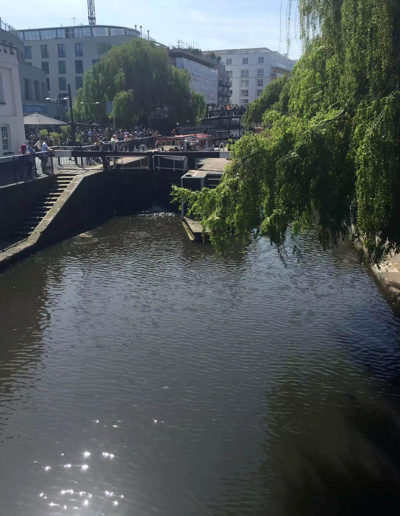 Regents Canal Sunshine Walk London Kentish Town Lock Camden