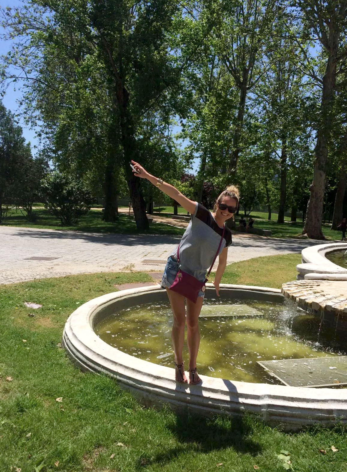 Madrid Sunshine Casa do Campo Walking Park Birthday Fountain Sound of Music