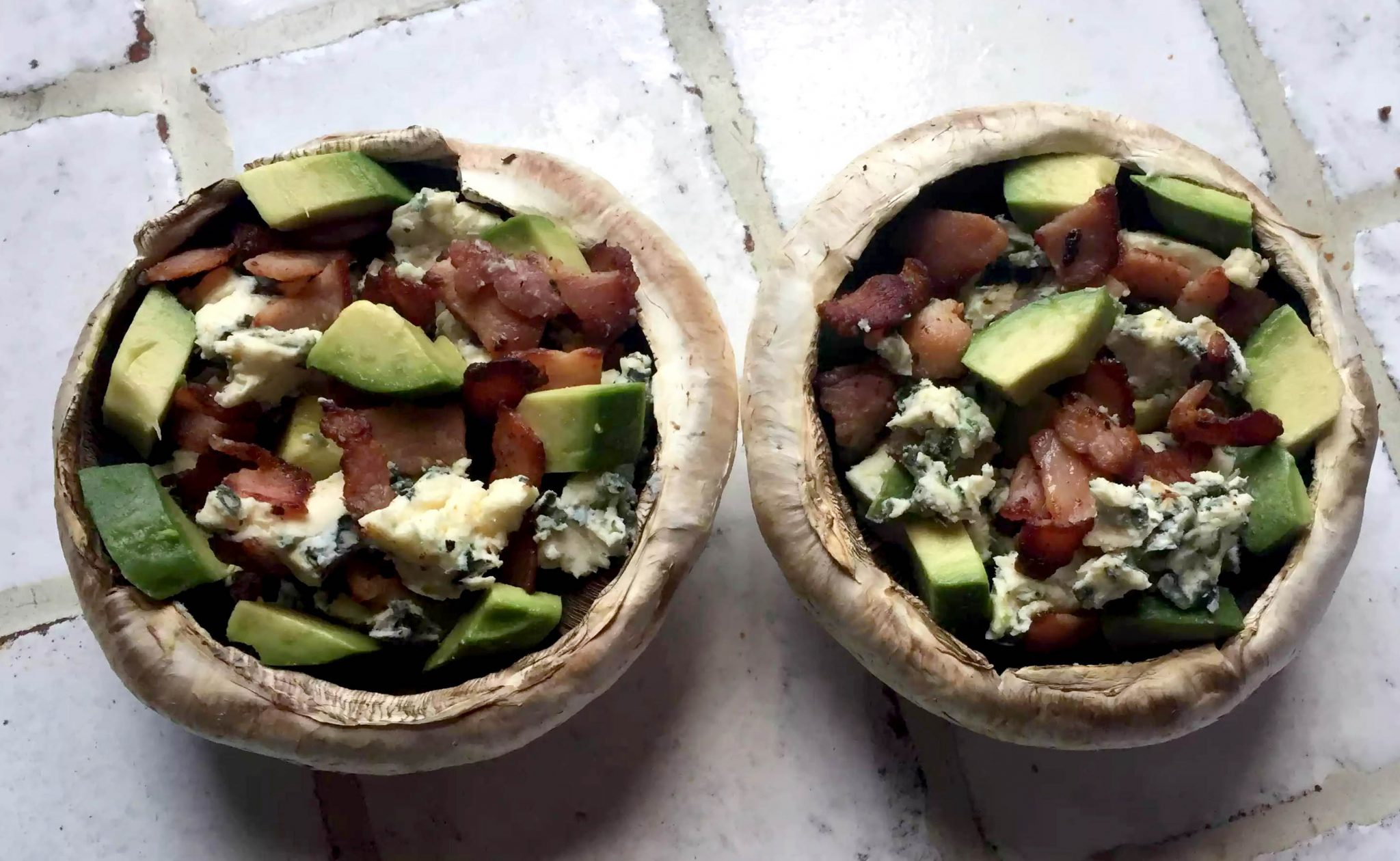 Stuffed Mushrooms Portobello Bacon St Augur Blue Cheese Avocado Walnuts Asparagus Recipe