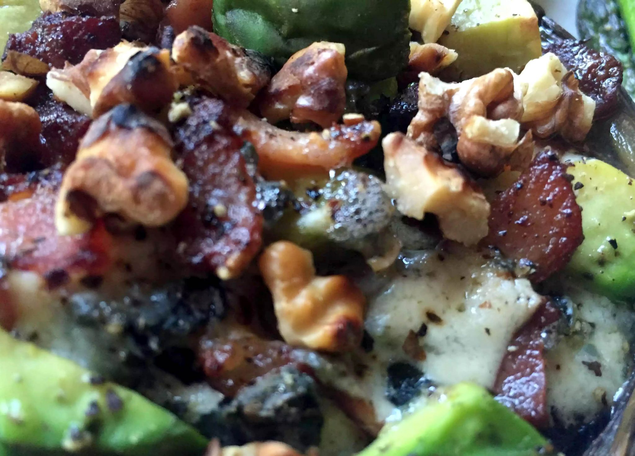 Stuffed Mushrooms Portobello Bacon St Augur Blue Cheese Avocado Walnuts Asparagus Recipe