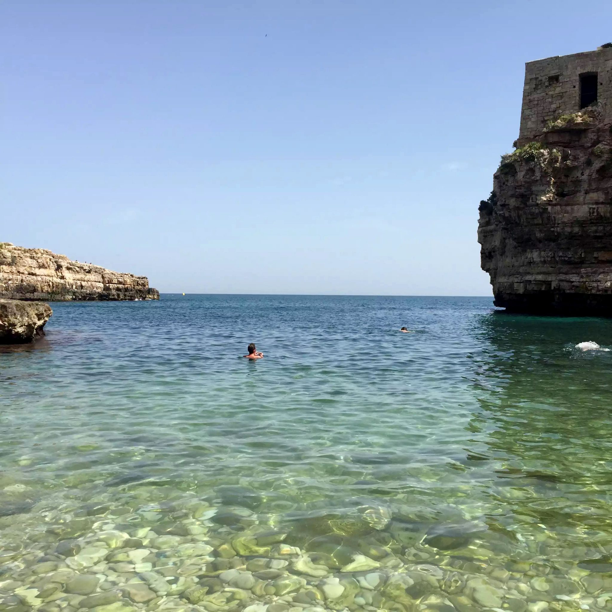 Polignano A Mare Italy Puglia Sunshine Beach Sea Crystal Blue Birthday Tourists