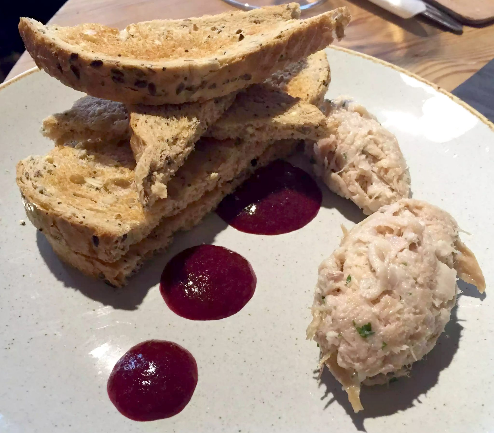 Great Northern Pub St Albans Wine Tasting Dinner Pork Rillettes Toast
