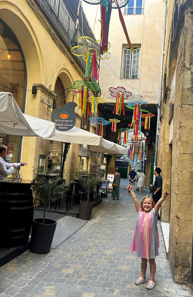 Nellie outside La Fromagerie de la Passage Aix-en-Provence