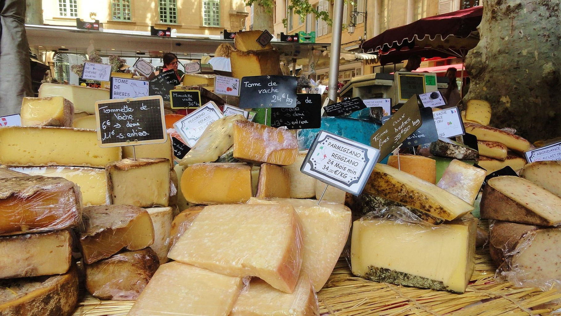 Cheese at the market in Aix-en-Provence