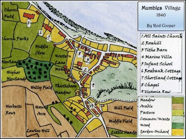 Map of Mumbles 1844 from The Story of Mumbles
