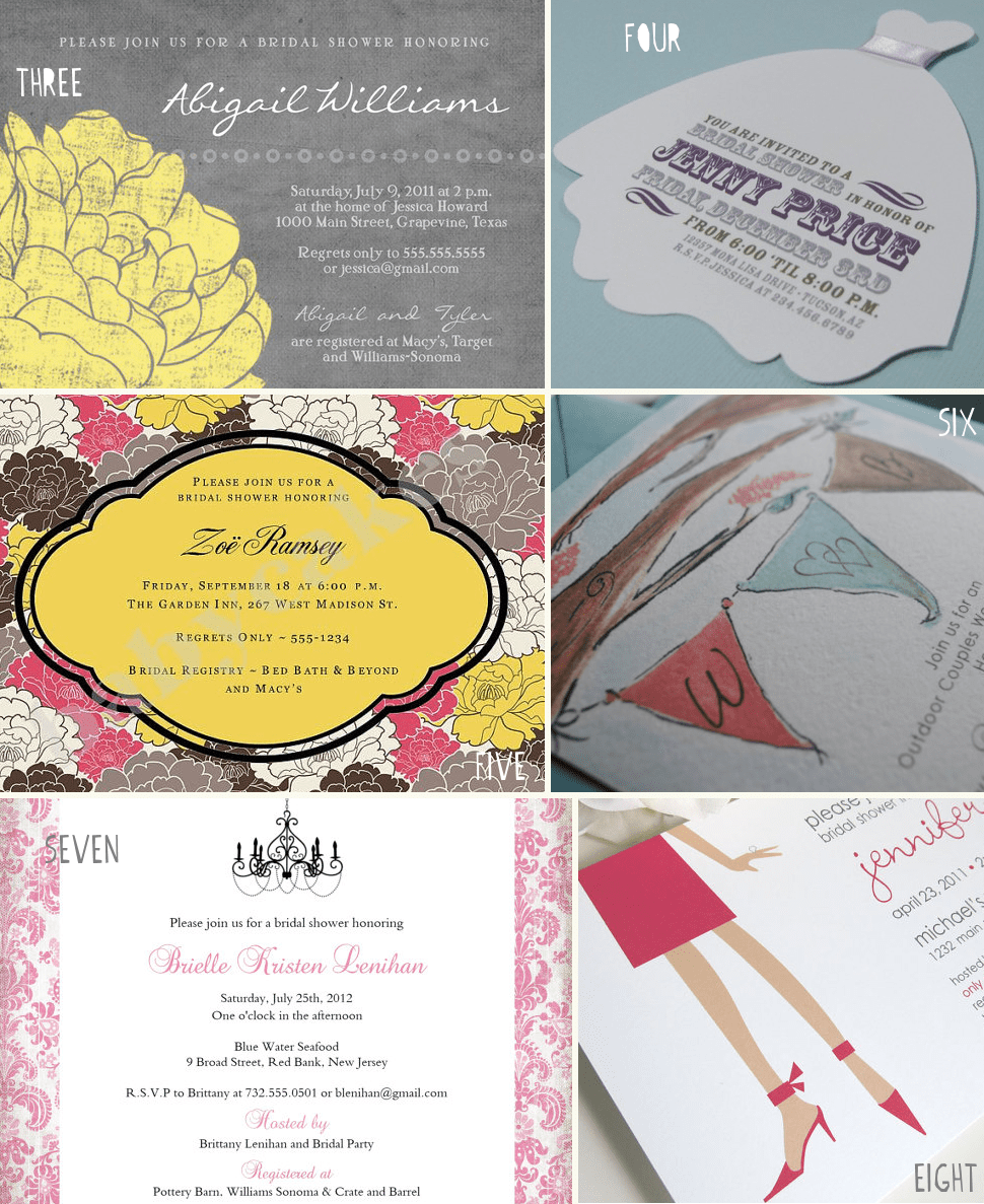 Handmade Bridal Shower Invites Emmaline Bride