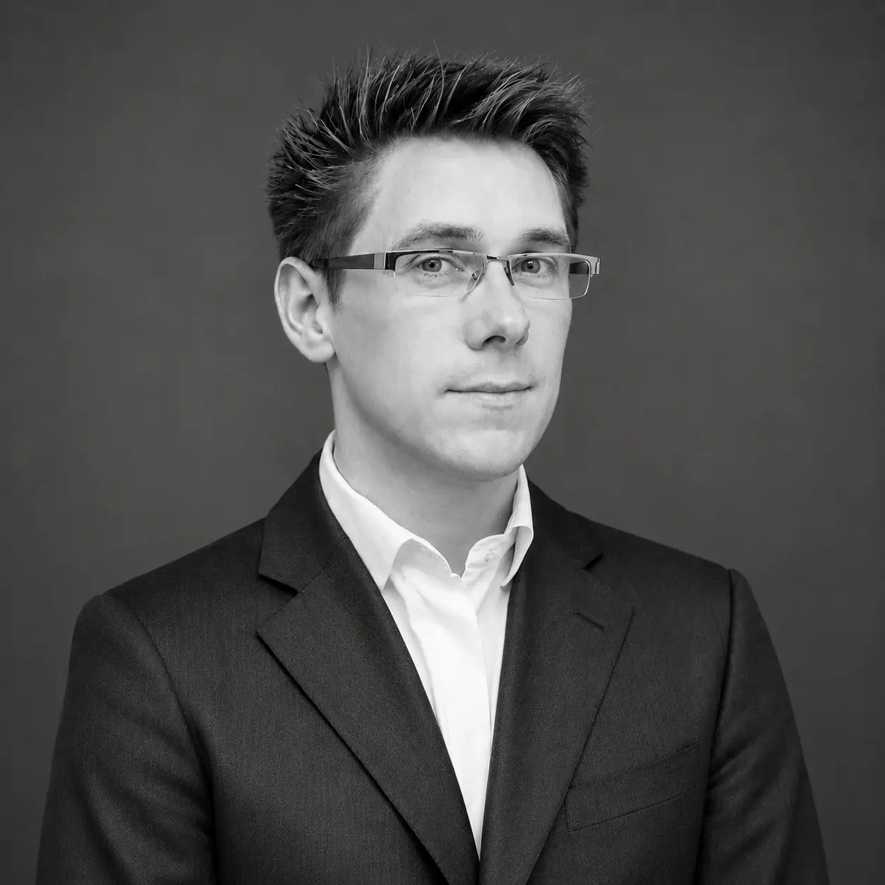 Black and white portrait of Emmanuel Gillet