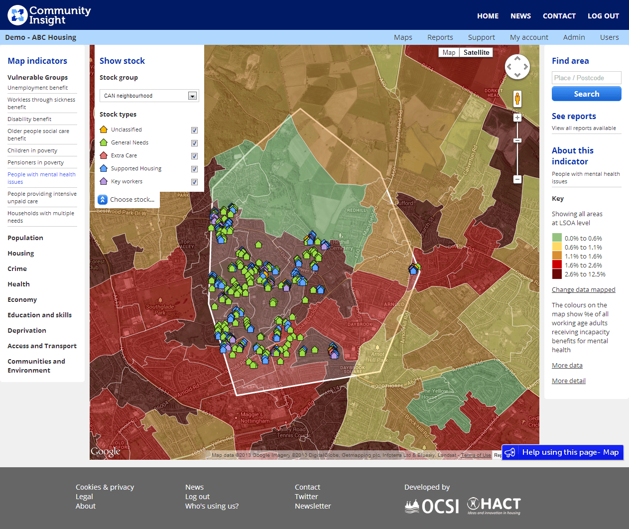 Mapping The Needs Of A Community Emma Tomkinson Community Insight Area Screen Grab 