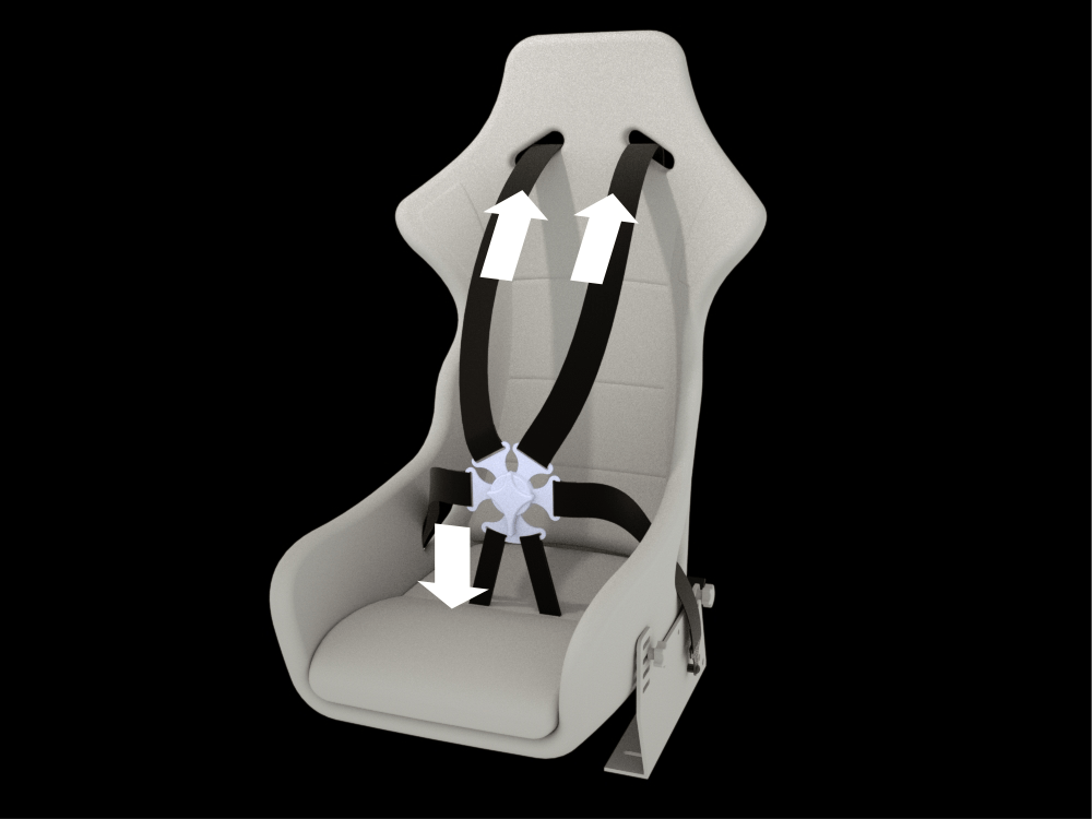 eBelt seat belt tensioner for PC and console