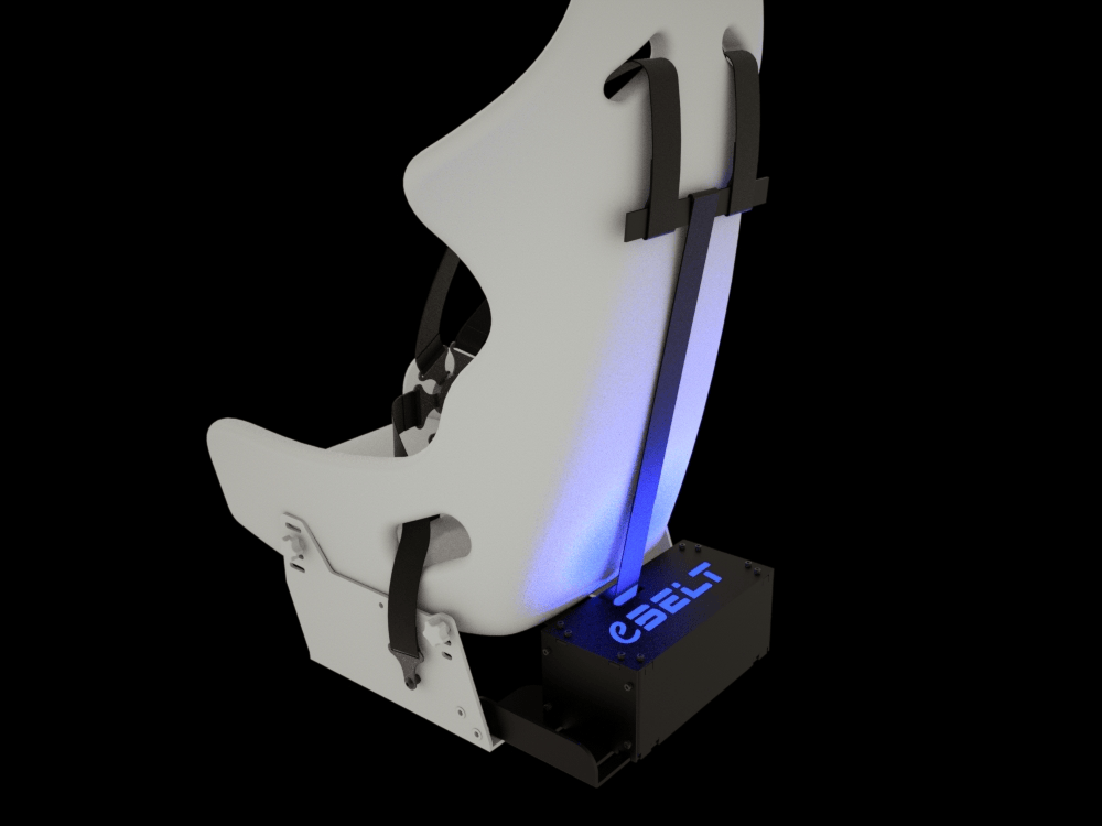 eBelt seat belt tensioner for PC and console